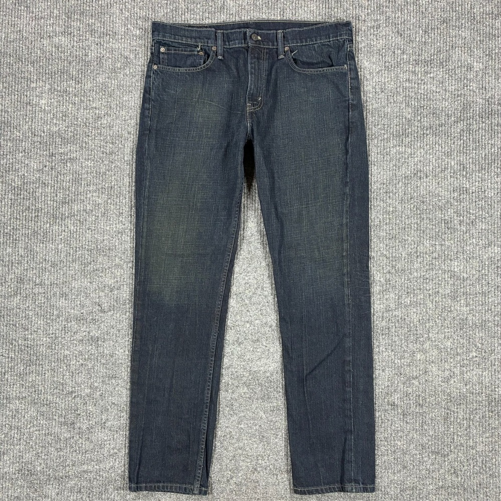 Levi's 511 Mens Straight Jeans Size 34x32 Blue Denim Stretch Low Rise Casual